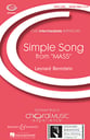 Simple Song Unison choral sheet music cover